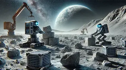 Учені хочуть побудувати кам’яні стіни на Місяці за допомогою роботів