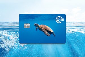 Пластик из океана использовали для производства банковских карт