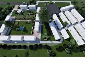 На Західній Україні почало функціонувати перше модульне містечко для переселенців