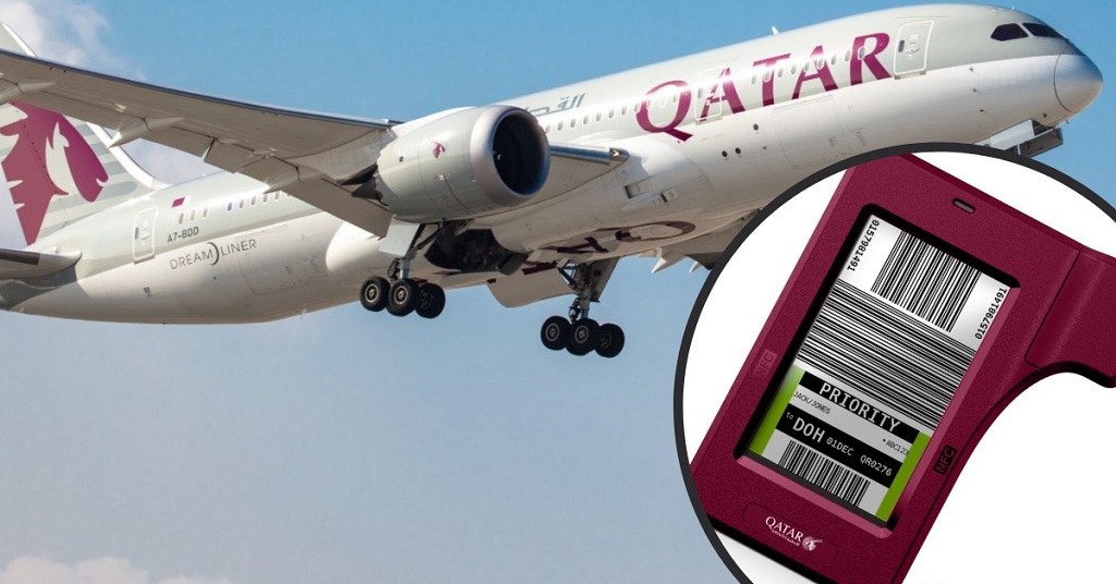 Qatar Airways NFC bag tags 