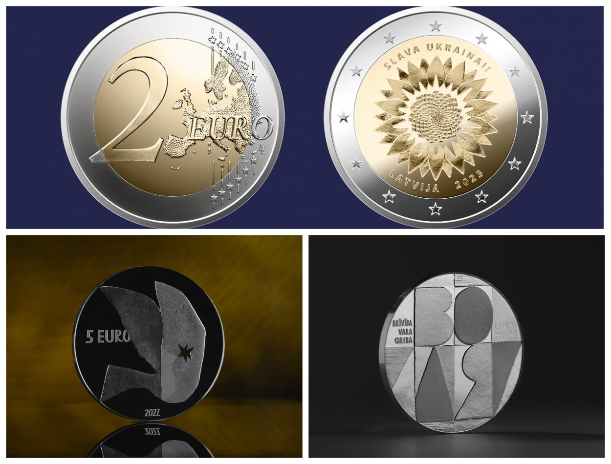 Колекційні монети Латвії, випущені на підтримку України