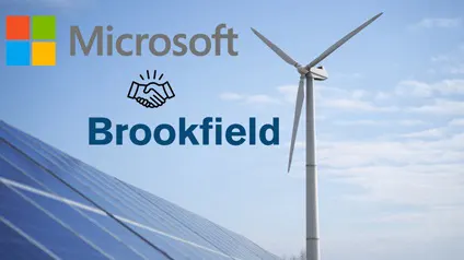 Microsoft и Brookfield построят ряд «чистых» электростанций, мощностью как 10 АЭС