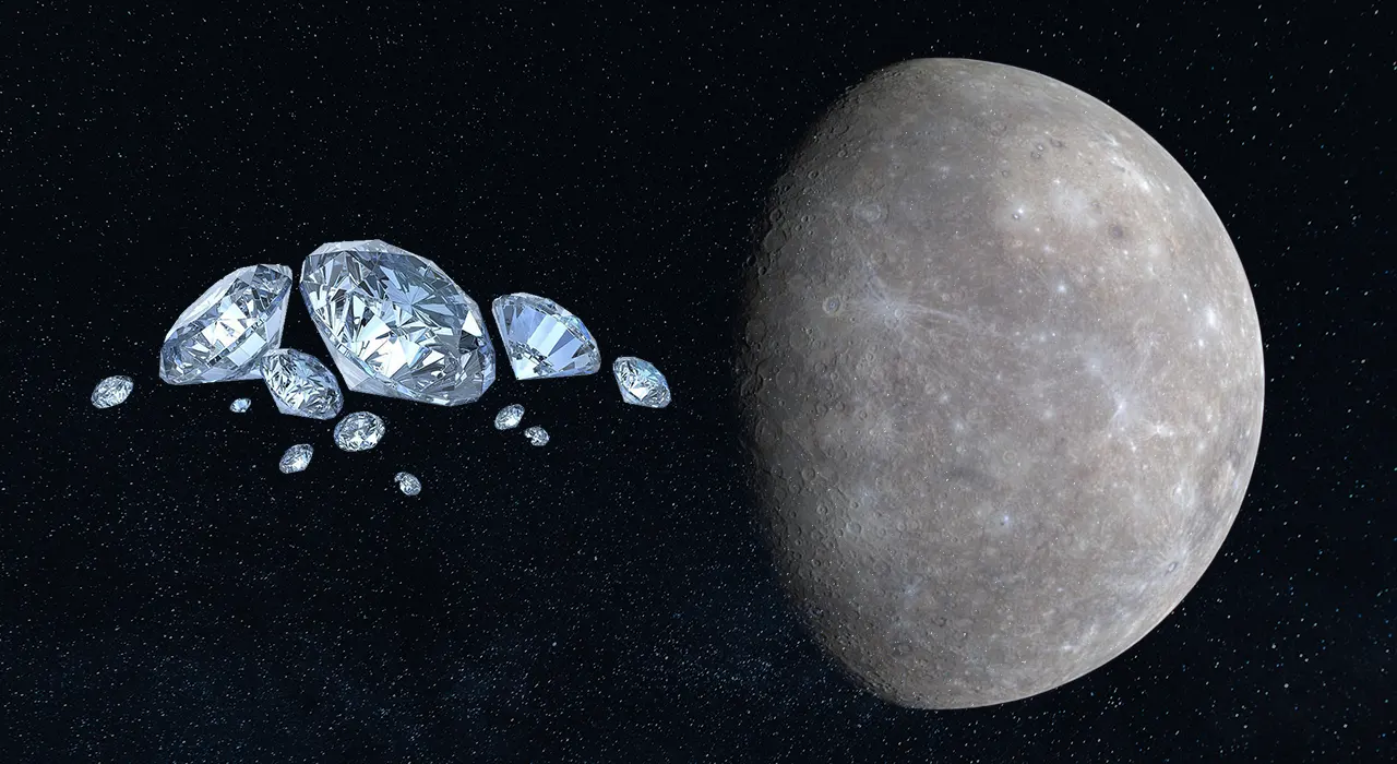 В недрах Меркурия могут быть значительные залежи алмазов 