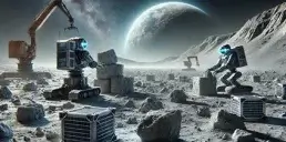 Ученые хотят построить каменные стены на Луне с помощью роботов