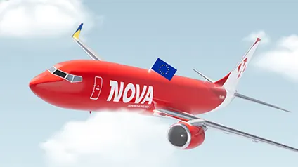 Літак Supernova Airlines виконав перший рейс у країнах ЄС