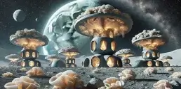 NASA планирует выращивать на Луне дома из грибов и водорослей