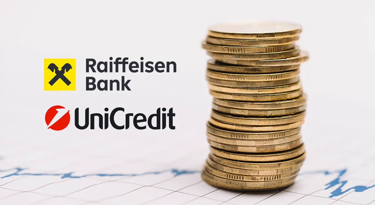 Raiffeisen Bank та UniCredit змушують утримувати капітал через роботу в РФ