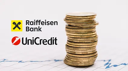 Raiffeisen Bank и UniCredit заставляют удерживать капитал из-за работы в РФ