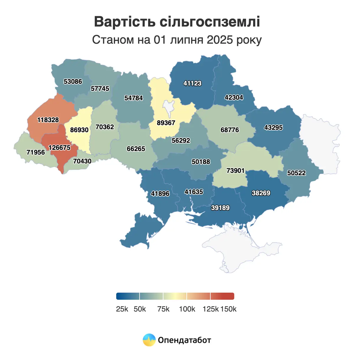 Де в Україні найдорожча та найдешевша земля — Опендатабот