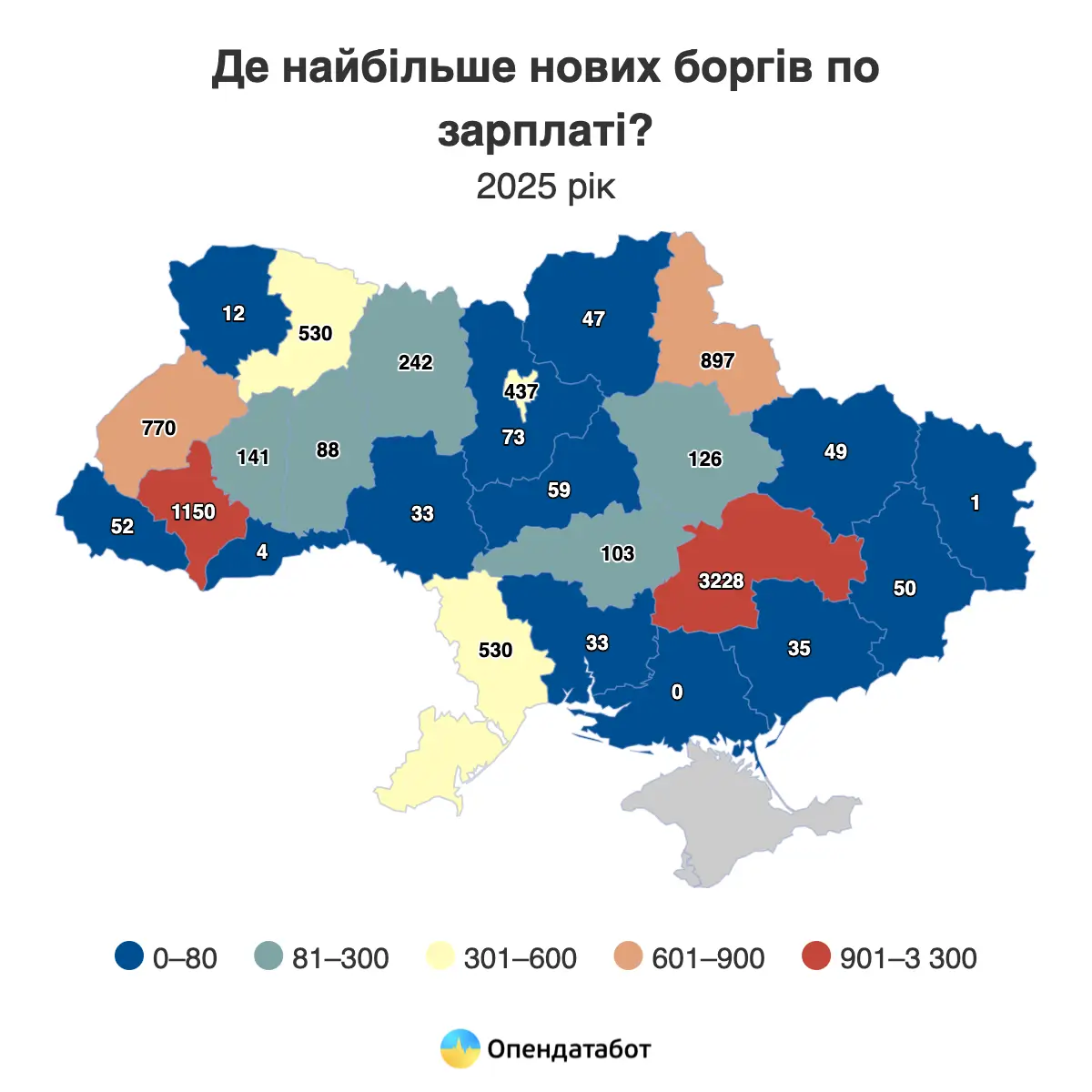 В якій області найбільше затримують зарплату — Опендатабот