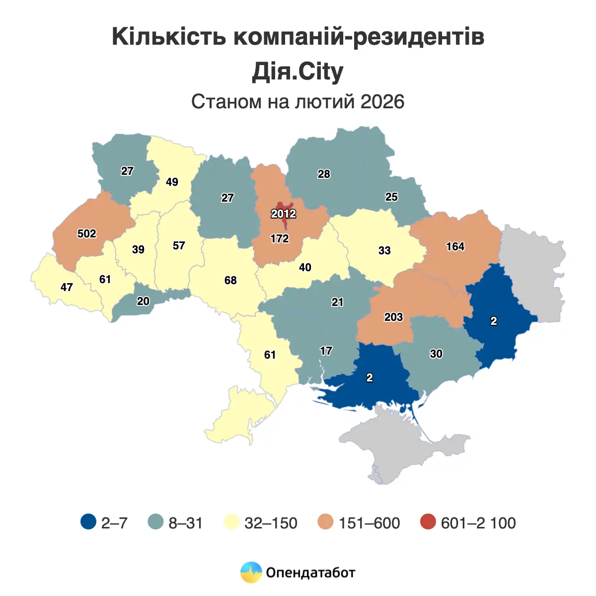 Кількість резидентів Дія.City подвоїлась у 2025 році — Опендатабот
