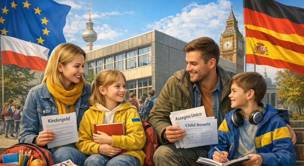 Які виплати й освіту отримують українці з дітьми в ЄС