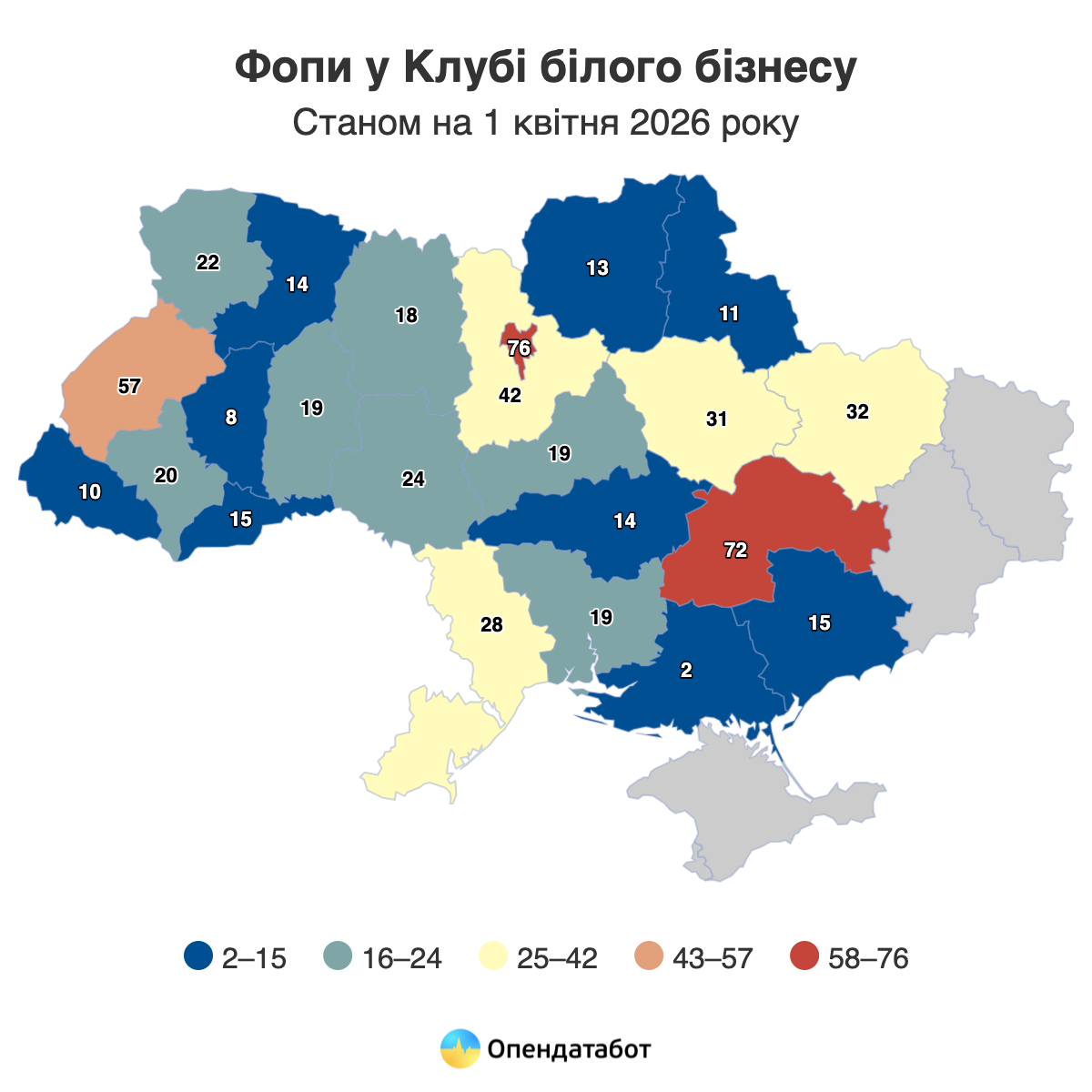 На скільки виріс Клуб білого бізнесу — Опендатабот