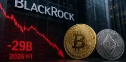 BlackRock втратив майже $30 млрд у криптоактивах у 2026