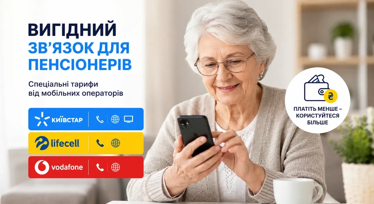 Пенсіонери можуть платити за мобільний зв’язок менше: деталі