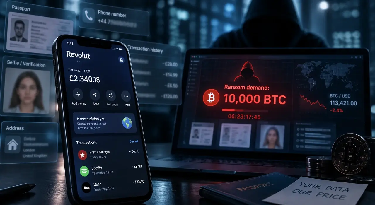 З Revolut вимагають 10 000 Біткоїнів за викрадені дані 