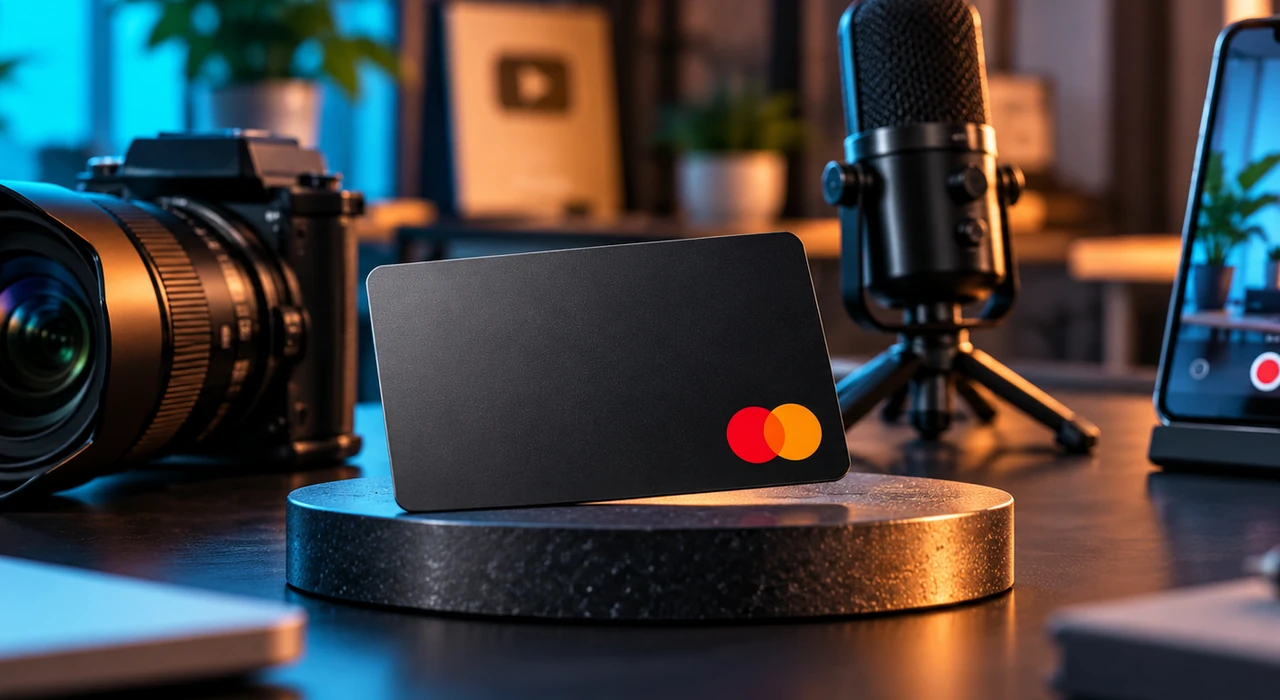 Ілюстрація партнерства Mastercard та Beast Industries для авторів контенту