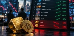 Золото та Біткоїн опинилися в кінці рейтингу активів 2026 року