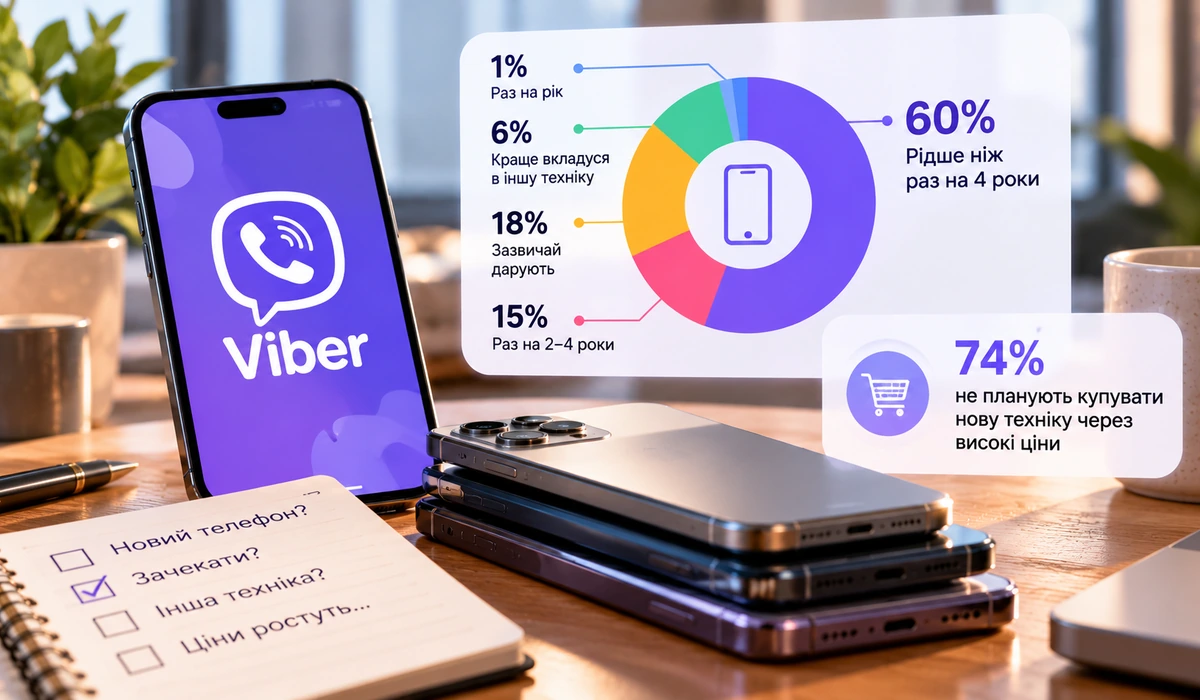 Як часто українці змінюють смартфони — опитування Viber