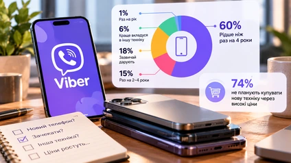 Як часто українці змінюють смартфони — опитування Viber